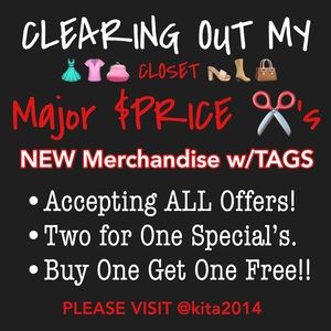 ✨ EVERYTHING MUST GO-SEND OFFERS✨NEW MERCHANDISE!